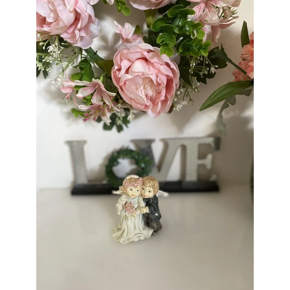 Ganz 95' Wedding‎ Cake Topper Bride & Groom Bless This Marriage Figure G4456 Vtg